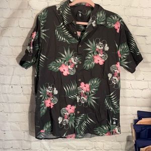Disney Mickey Mouse x Neff Collab Hawaiian Vacation Resort Button Down Shirt M